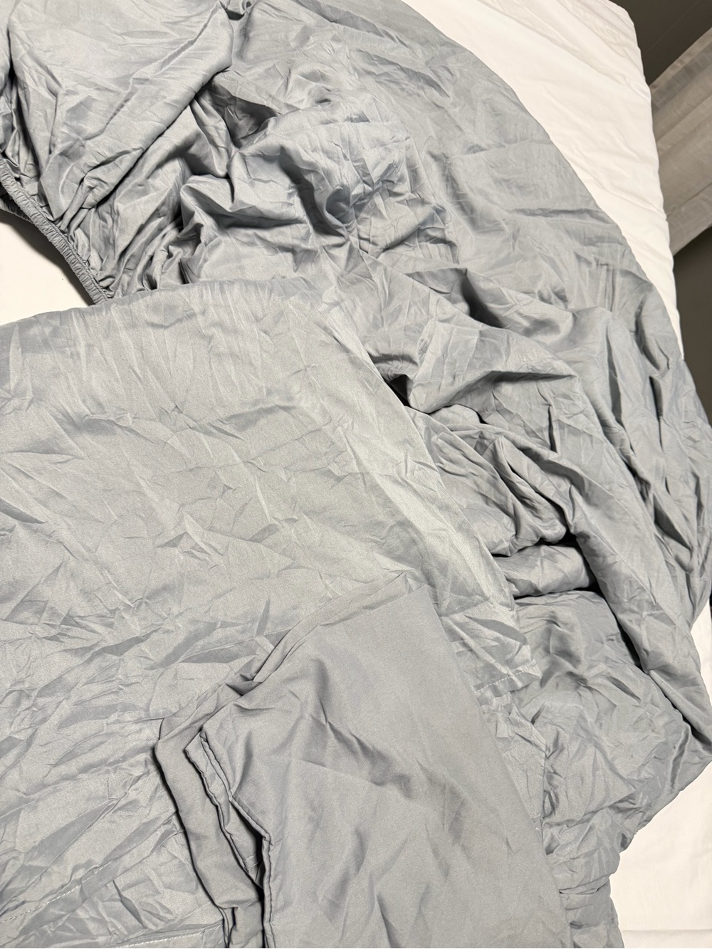WHIT Light Gray Twin Bed Sheets Set Like Newly